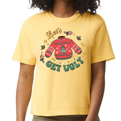 Lets Get Ugly Funny Christmas Comfort Colors Boxy T-Shirt