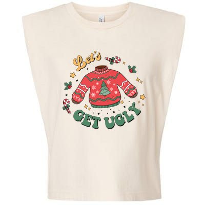 Lets Get Ugly Funny Christmas Garment-Dyed Women's Muscle Tee