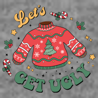 Lets Get Ugly Funny Christmas 7-Panel Snapback Hat