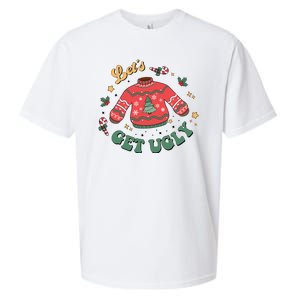 Lets Get Ugly Funny Christmas Sueded Cloud Jersey T-Shirt