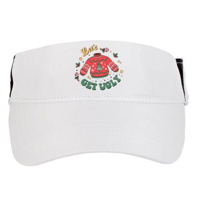 Lets Get Ugly Funny Christmas Adult Drive Performance Visor