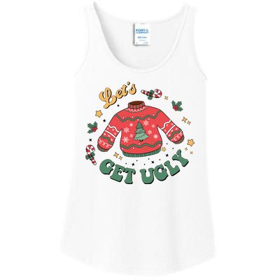 Lets Get Ugly Funny Christmas Ladies Essential Tank