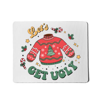 Lets Get Ugly Funny Christmas Mousepad