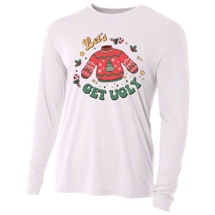 Lets Get Ugly Funny Christmas Cooling Performance Long Sleeve Crew