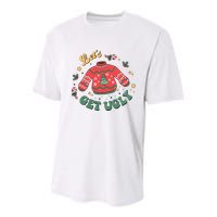 Lets Get Ugly Funny Christmas Youth Performance Sprint T-Shirt