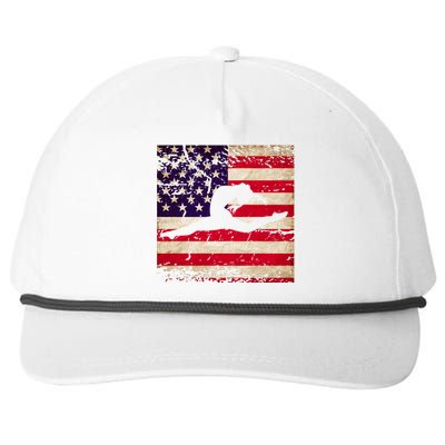 Ladies Gymnastics Usa American Flag Gift Snapback Five-Panel Rope Hat