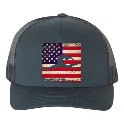 Ladies Gymnastics Usa American Flag Gift Yupoong Adult 5-Panel Trucker Hat