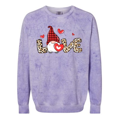 Love Gnome Valentines Day Colorblast Crewneck Sweatshirt