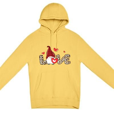 Love Gnome Valentines Day Premium Pullover Hoodie