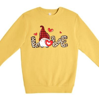 Love Gnome Valentines Day Premium Crewneck Sweatshirt