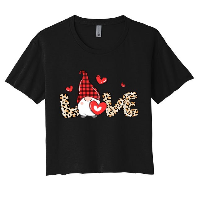 Love Gnome Valentines Day Crop Top