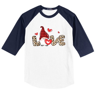 Love Gnome Valentines Day Baseball Sleeve Shirt