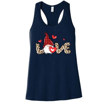 Love Gnome Valentines Day Women's Racerback Tank