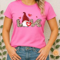 Love Gnome Valentines Day Womens T-Shirt