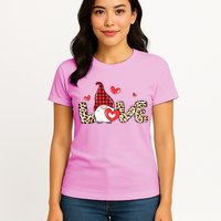 Love Gnome Valentines Day Womens T-Shirt