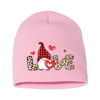 Love Gnome Valentines Day Short Acrylic Beanie