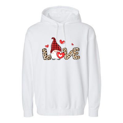 Love Gnome Valentines Day Garment-Dyed Fleece Hoodie