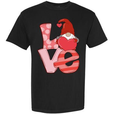 Love Gnome Valentines Day Cute Gift Garment-Dyed Heavyweight T-Shirt