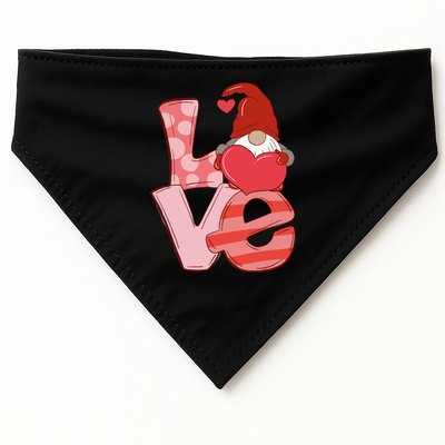 Love Gnome Valentines Day Cute Gift USA-Made Doggie Bandana
