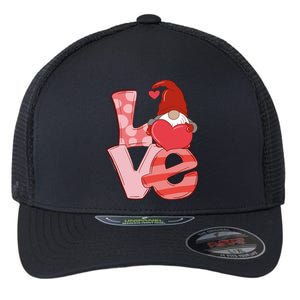 Love Gnome Valentines Day Cute Gift Flexfit Unipanel Trucker Cap