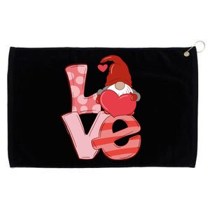 Love Gnome Valentines Day Cute Gift Grommeted Golf Towel