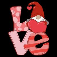 Love Gnome Valentines Day Cute Gift Zip Tote Bag