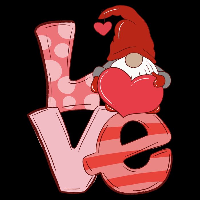 Love Gnome Valentines Day Cute Gift Zip Tote Bag