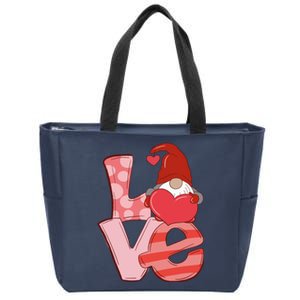 Love Gnome Valentines Day Cute Gift Zip Tote Bag