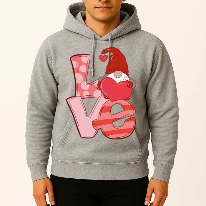 Love Gnome Valentines Day Cute Gift Hoodie