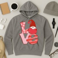 Love Gnome Valentines Day Cute Gift Hoodie