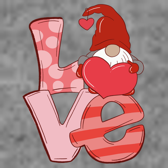 Love Gnome Valentines Day Cute Gift Hoodie