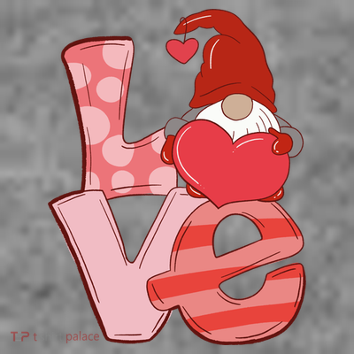 Love Gnome Valentines Day Cute Gift T-Shirt