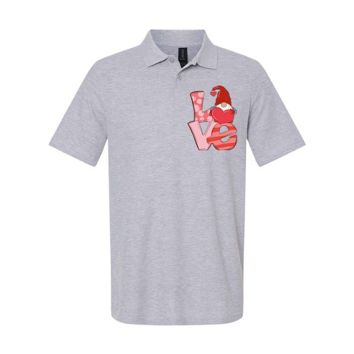 Love Gnome Valentines Day Cute Gift Softstyle Adult Sport Polo