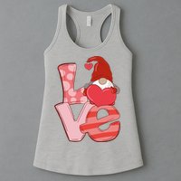 Love Gnome Valentines Day Cute Gift Womens Tank Top