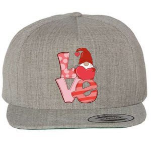 Love Gnome Valentines Day Cute Gift Wool Snapback Cap