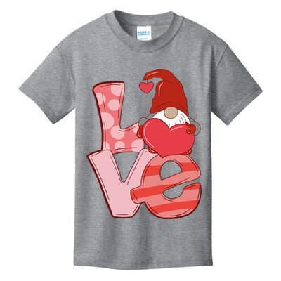 Love Gnome Valentines Day Cute Gift Kids T-Shirt