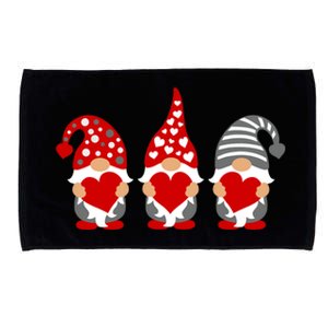 Love Gnome Valentines Day Love Valentines Gnomes Hearts Microfiber Hand Towel