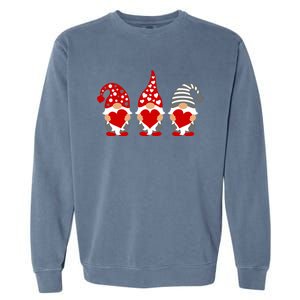 Love Gnome Valentines Day Love Valentines Gnomes Hearts Garment-Dyed Sweatshirt