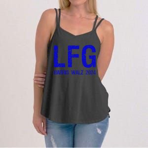 LetS Go! Vote Harris Walz 2024 Election Women's Strappy Tank