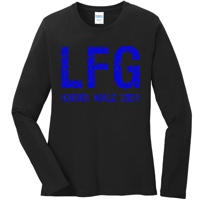 LetS Go! Vote Harris Walz 2024 Election Ladies Long Sleeve Shirt