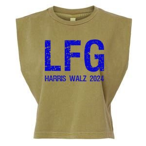 LetS Go! Vote Harris Walz 2024 Election Garment-Dyed Women's Muscle Tee