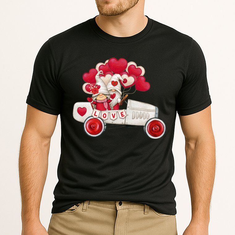 Love Gnome Valentines Day Heart Cooling Performance Crew T-Shirt