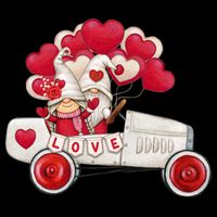 Love Gnome Valentines Day Heart City Backpack
