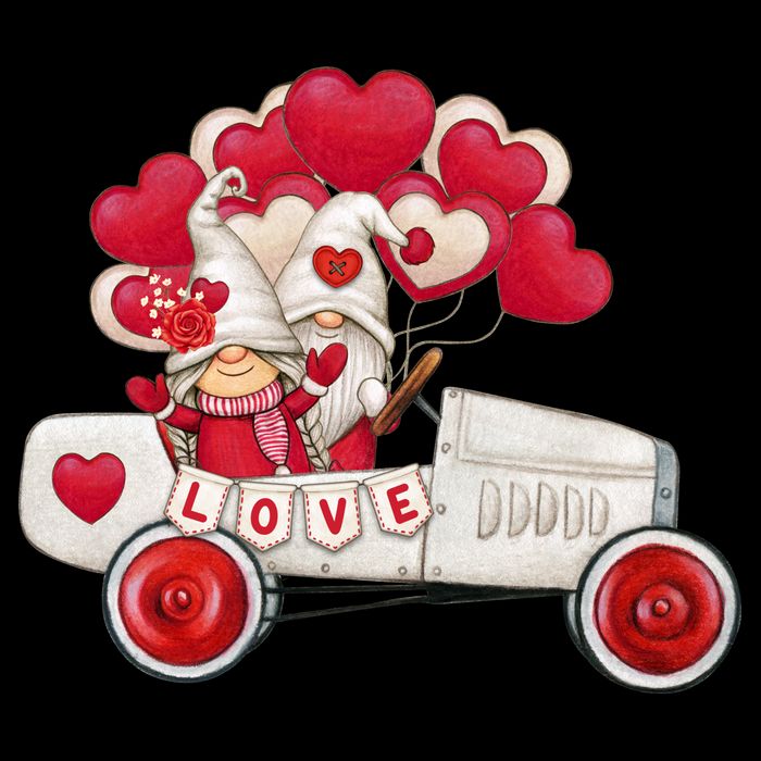 Love Gnome Valentines Day Heart City Backpack