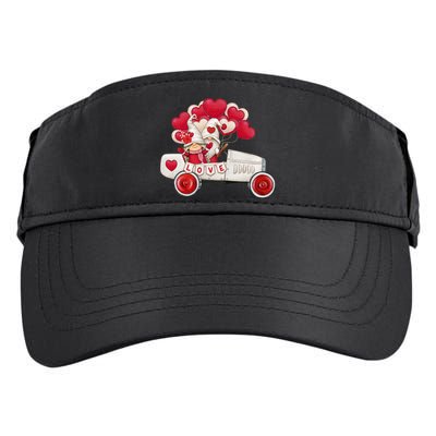 Love Gnome Valentines Day Heart Adult Drive Performance Visor