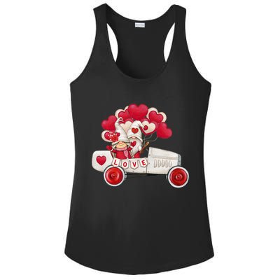 Love Gnome Valentines Day Heart Ladies PosiCharge Competitor Racerback Tank