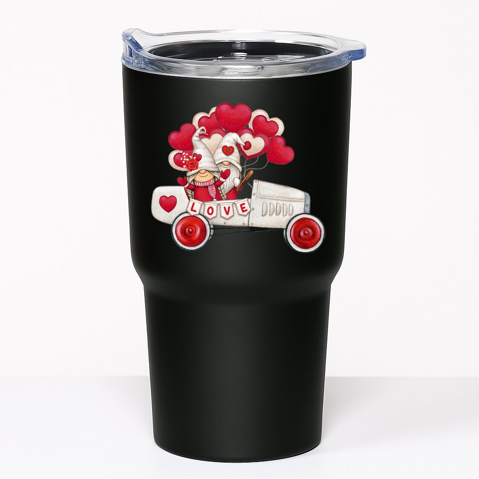 Love Gnome Valentines Day Heart Tumbler