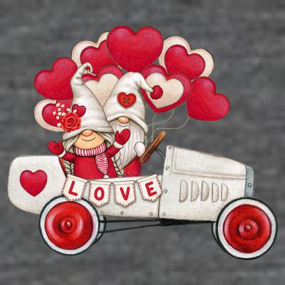 Love Gnome Valentines Day Heart T-Shirt