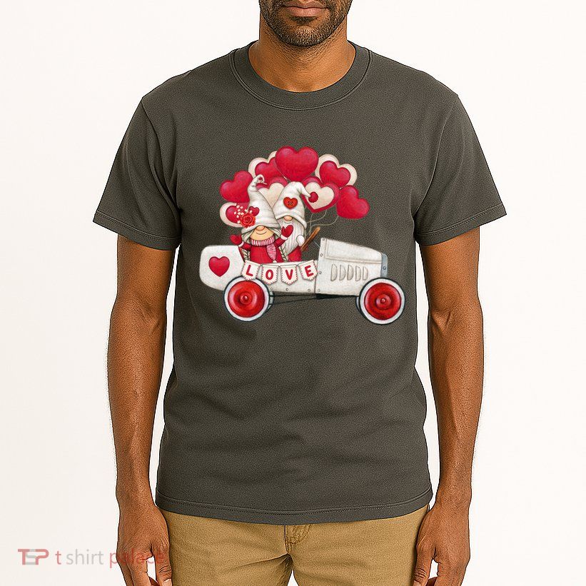 Love Gnome Valentines Day Heart Tall T-Shirt