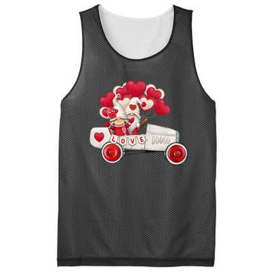 Love Gnome Valentines Day Heart Mesh Reversible Basketball Jersey Tank